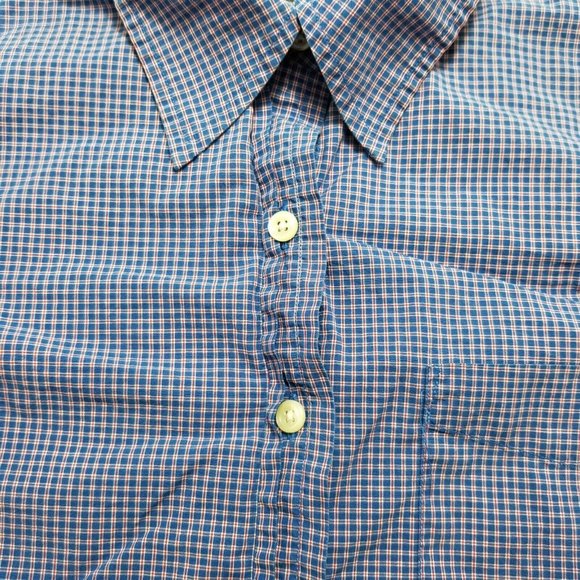 Abercrombie & Fitch Shirt Womens Medium Blue Plaid Button Up Pocket‎ - Picture 8 of 12